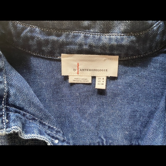 Anthropologie Indigo Long Sleeve Dress - Picture 3 of 5